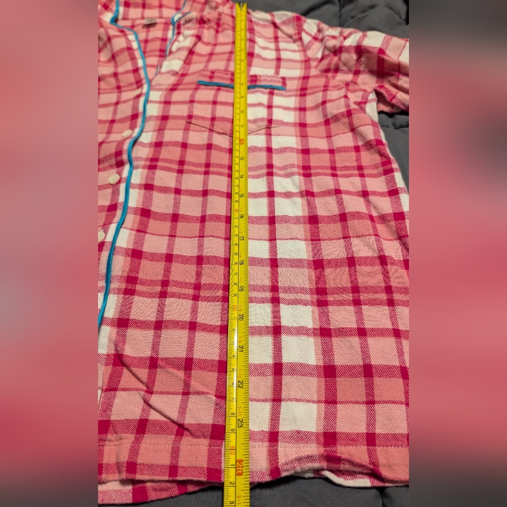 NEW DIRECTIONS Womens Pink and White button down Plaid Pajama Set size XL - Picture 15 of 15